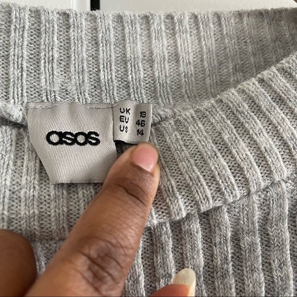 Light grey ribbed mock turtleneck sweater - Picture 5 of 7